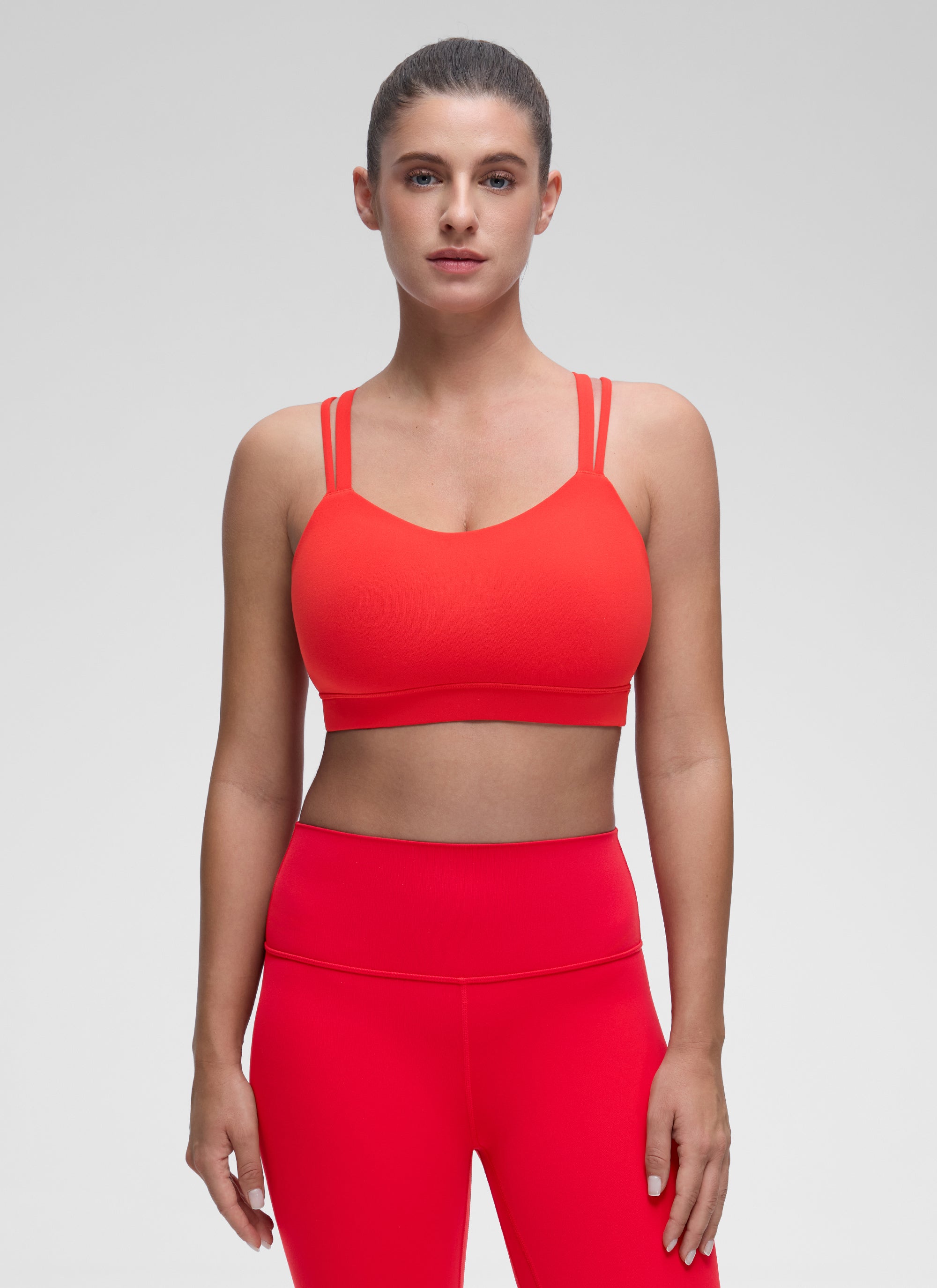 Molded Cup Sports Bra - U Neck, Double Strap