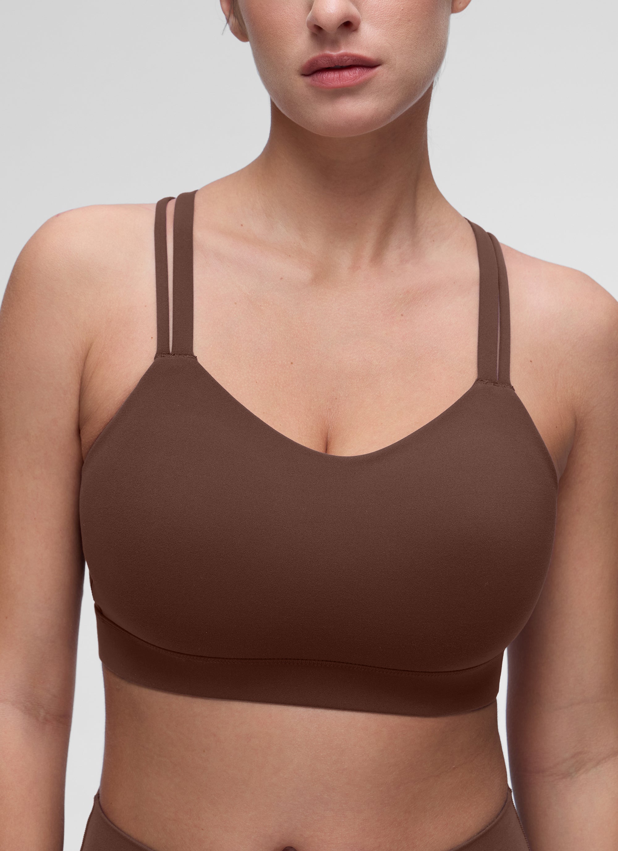 Molded Cup Sports Bra - U Neck, Double Strap