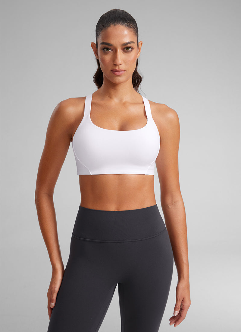 Padded Sports Bra - Adjustable Straps, Removable Padding