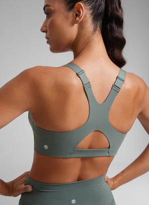 Padded Sports Bra - Adjustable Straps, Removable Padding