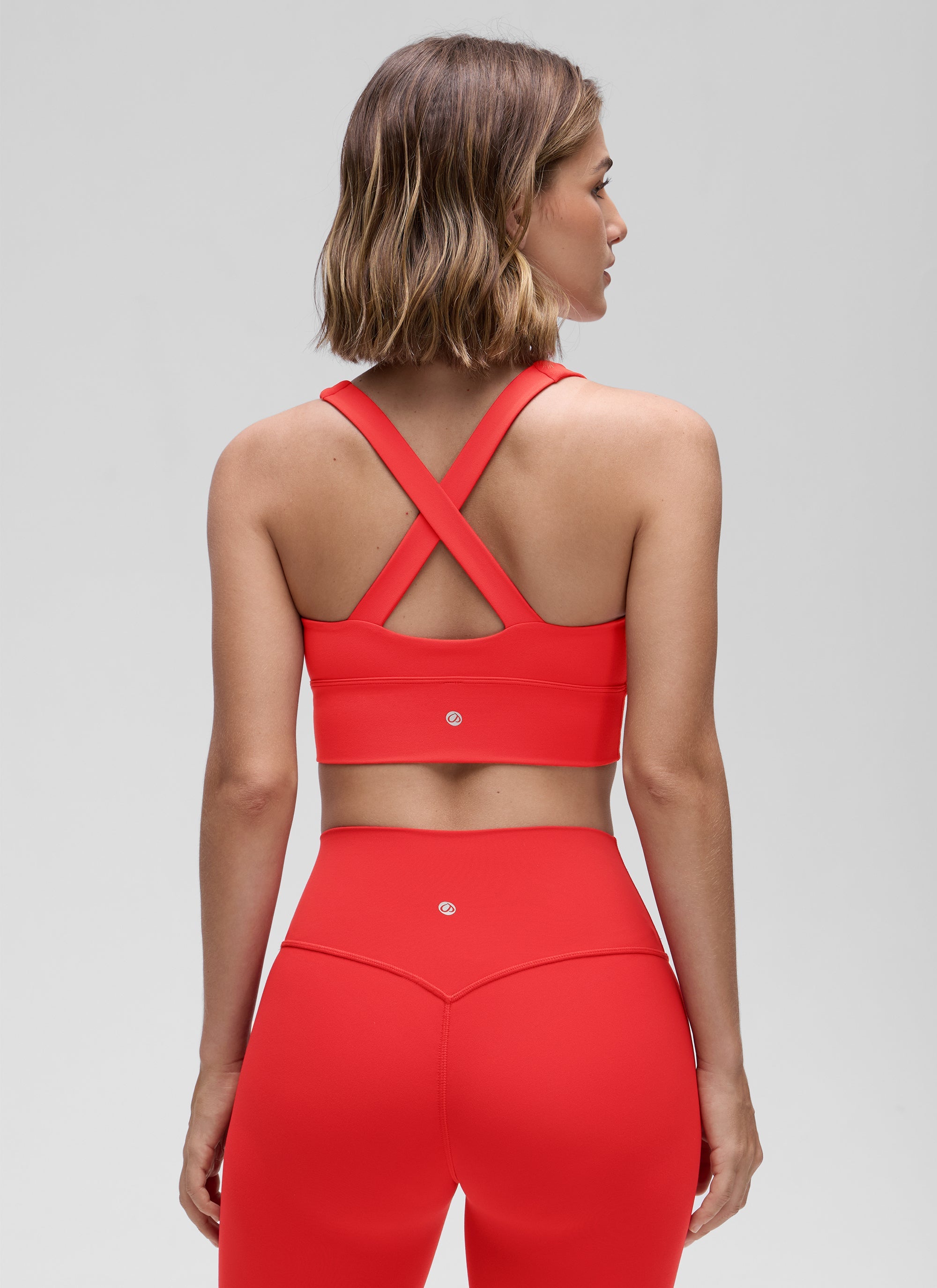 Ruched V Neck Longline Bra - Ruched Detail, V Neck, Longline
