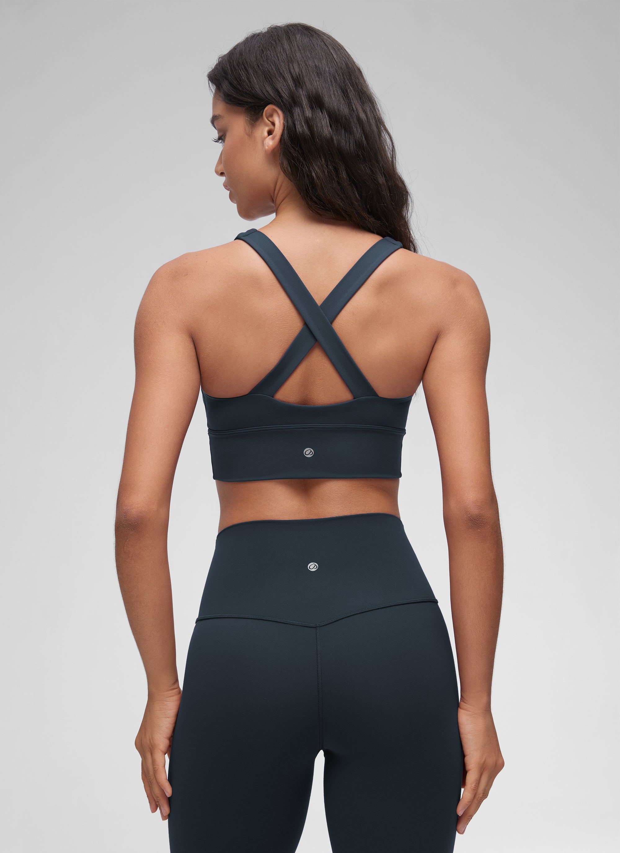 Ruched V Neck Longline Bra - Ruched Detail, V Neck, Longline
