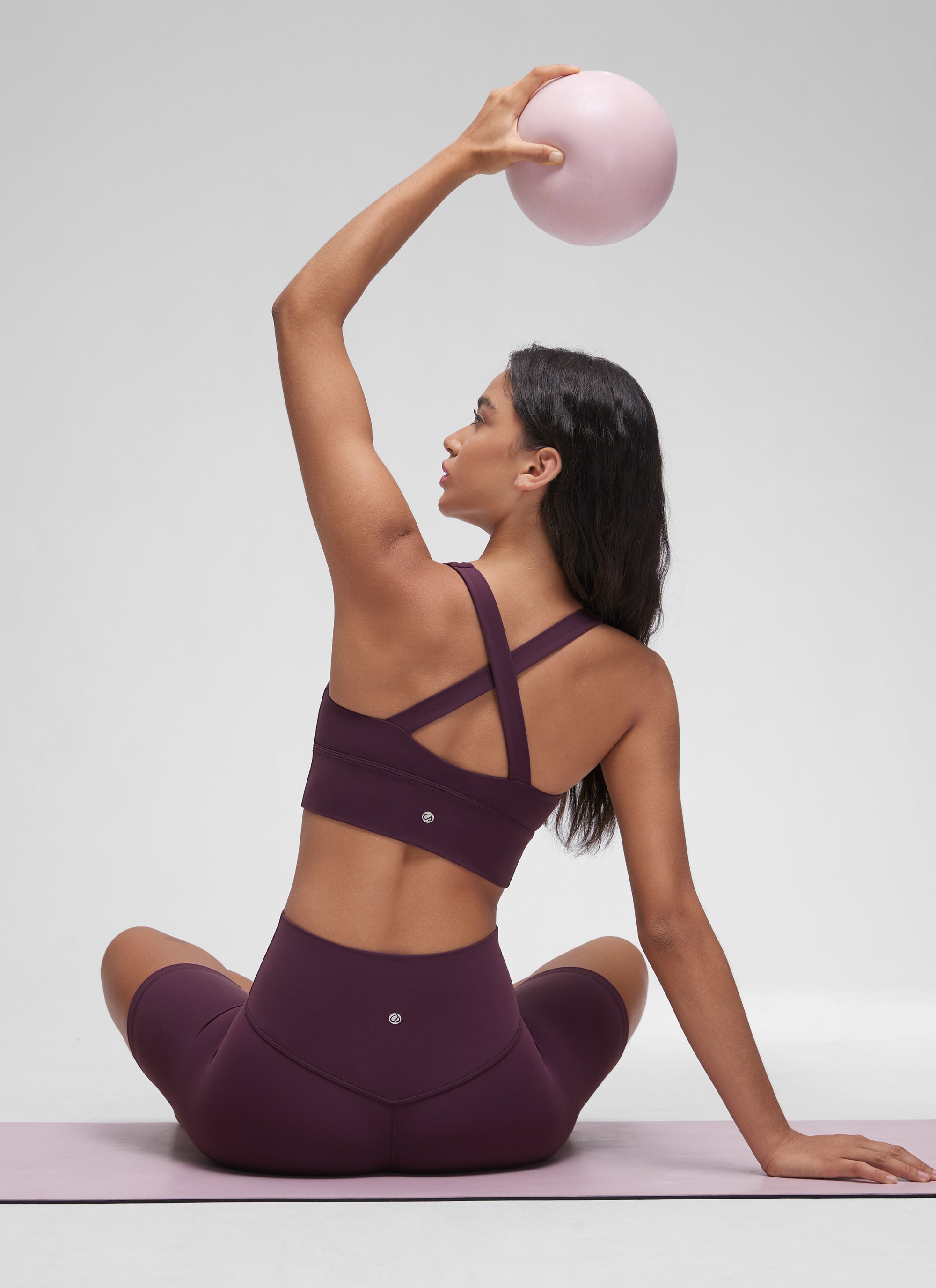 Ruched V Neck Longline Bra - Ruched Detail, V Neck, Longline