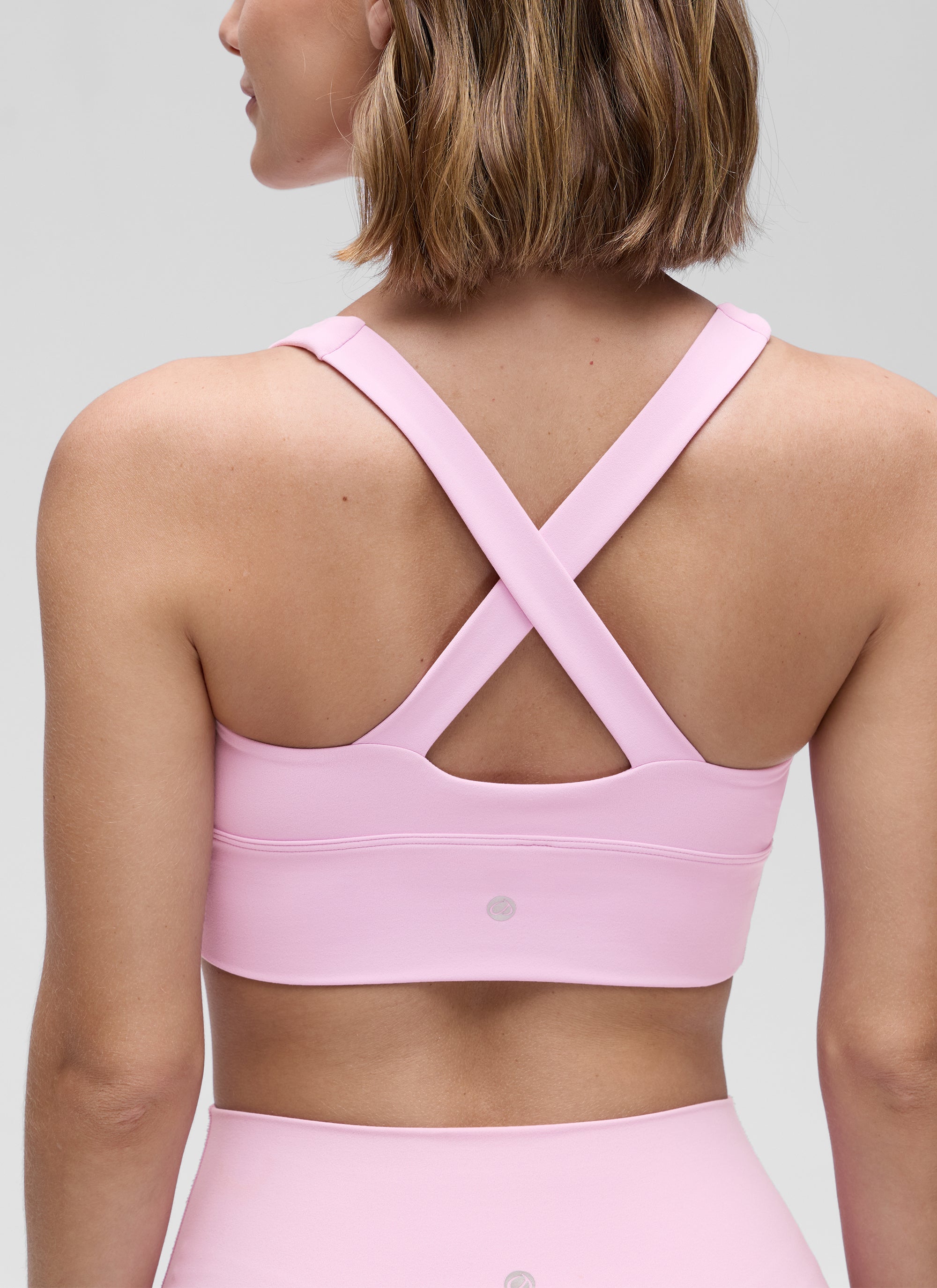 Ruched V Neck Longline Bra - Ruched Detail, V Neck, Longline