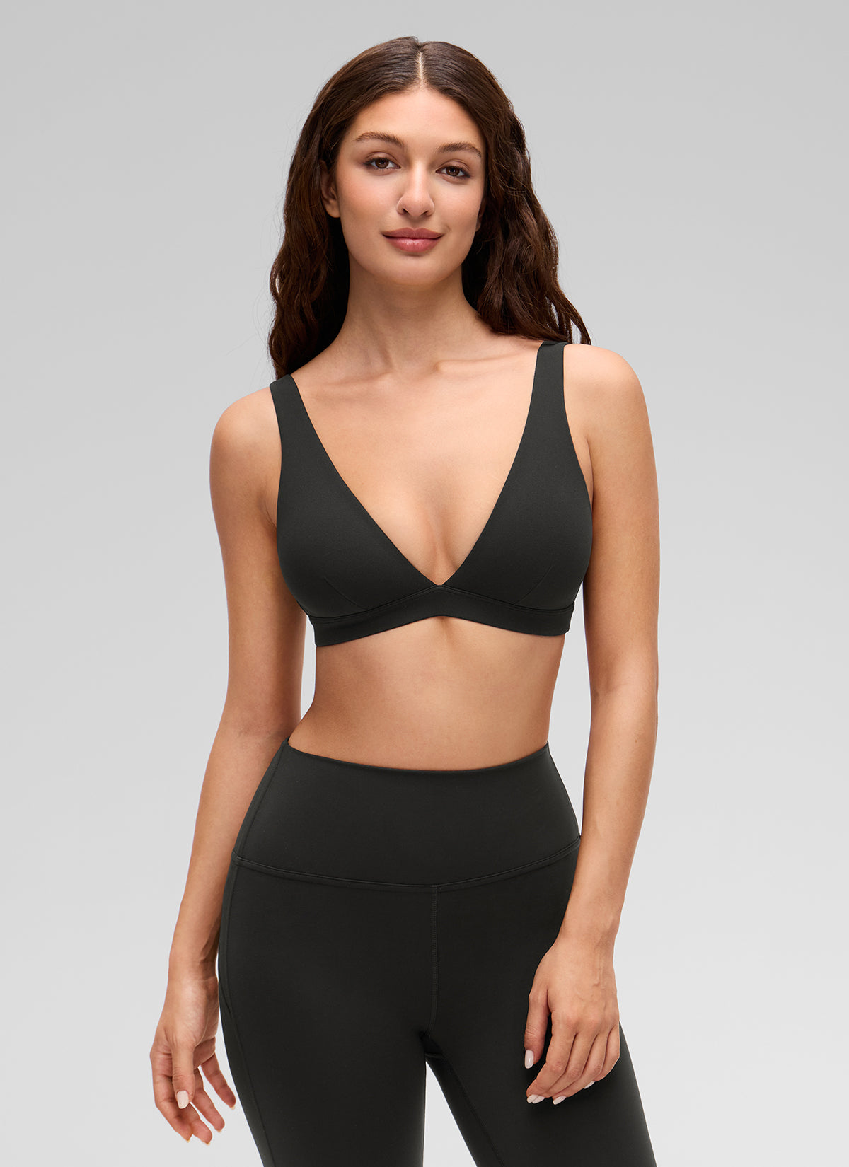 Double Lined V Neck Bra - V Neck, Double Layer