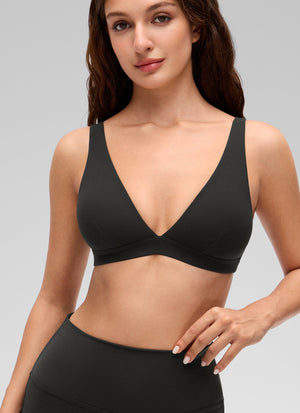 Double Lined V Neck Bra - V Neck, Double Layer