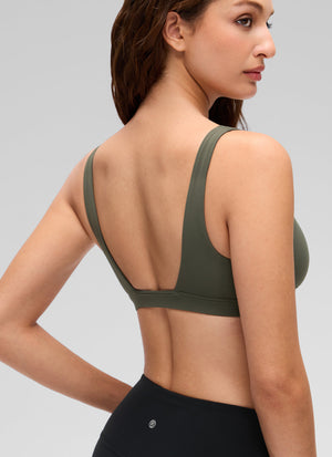 Double Lined V Neck Bra - V Neck, Double Layer