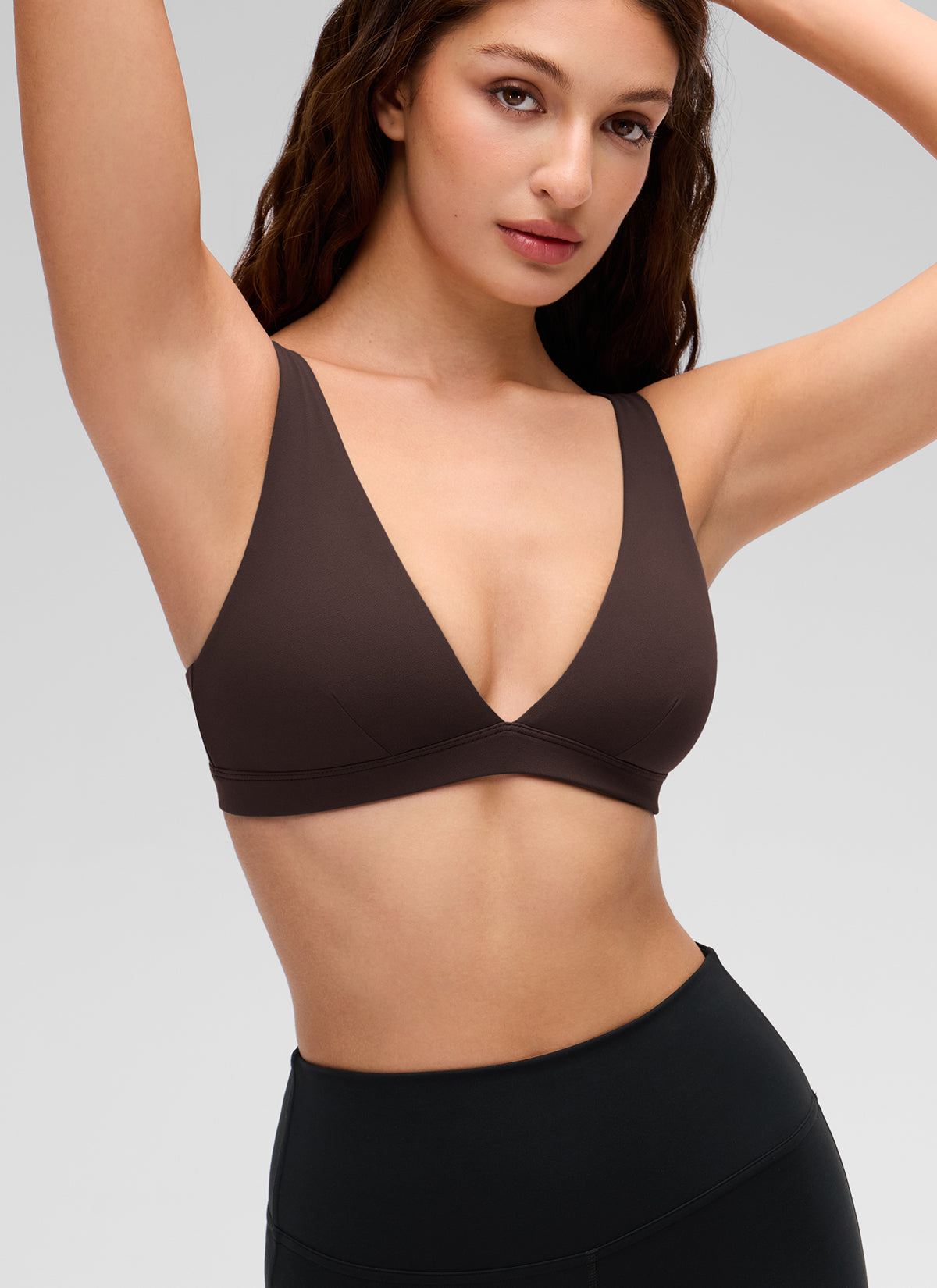 Double Lined V Neck Bra - V Neck, Double Layer