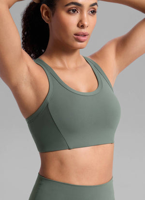 Running Sports Bra - U Neck, Racerback, Breathable