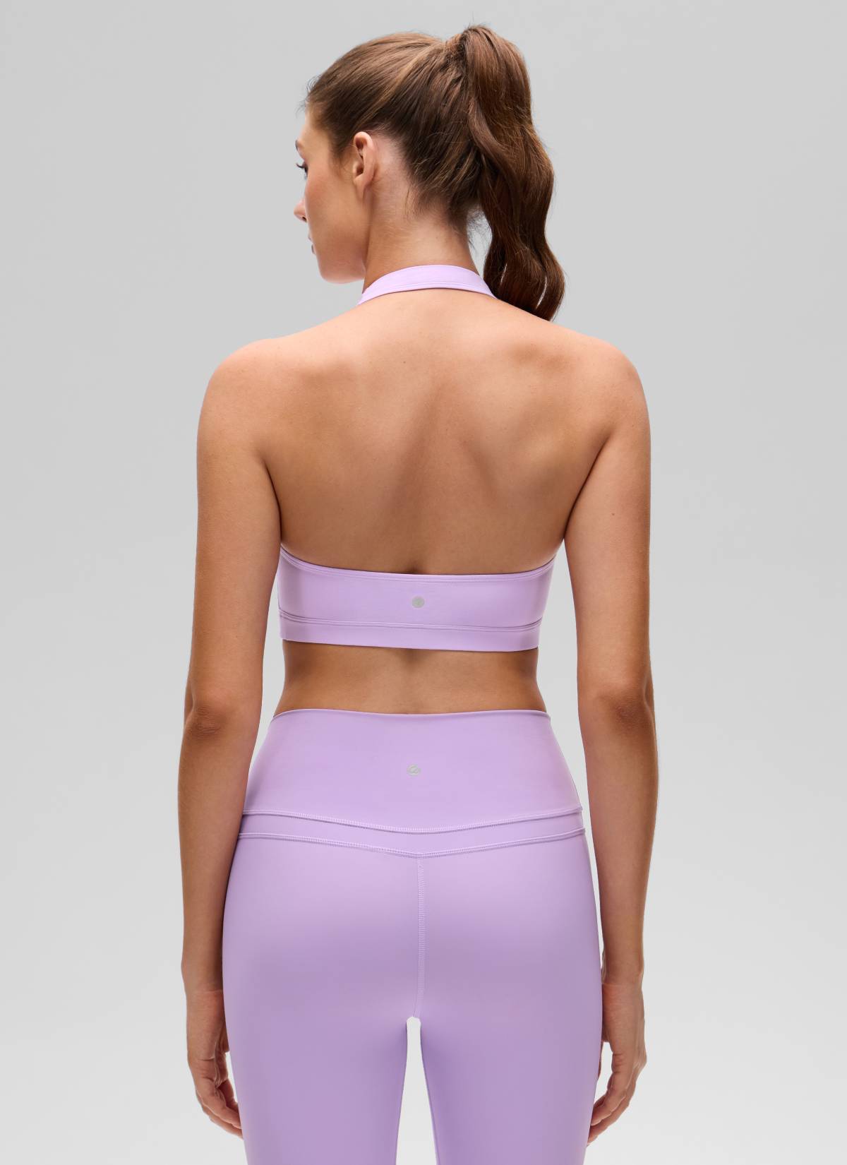 Open Back Sports Bra - Scoop Neck, Cut-out Back