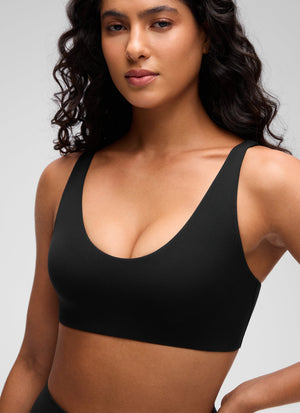 Scoop Neck Double Lined Bra - Scoop Neck, Double Layer
