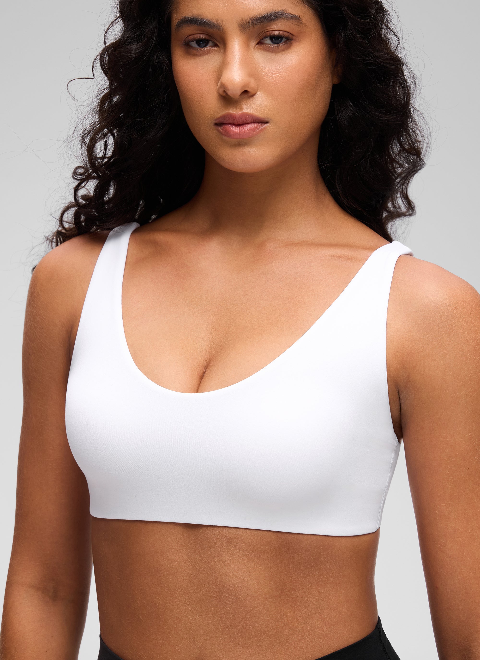 Scoop Neck Double Lined Bra - Scoop Neck, Double Layer