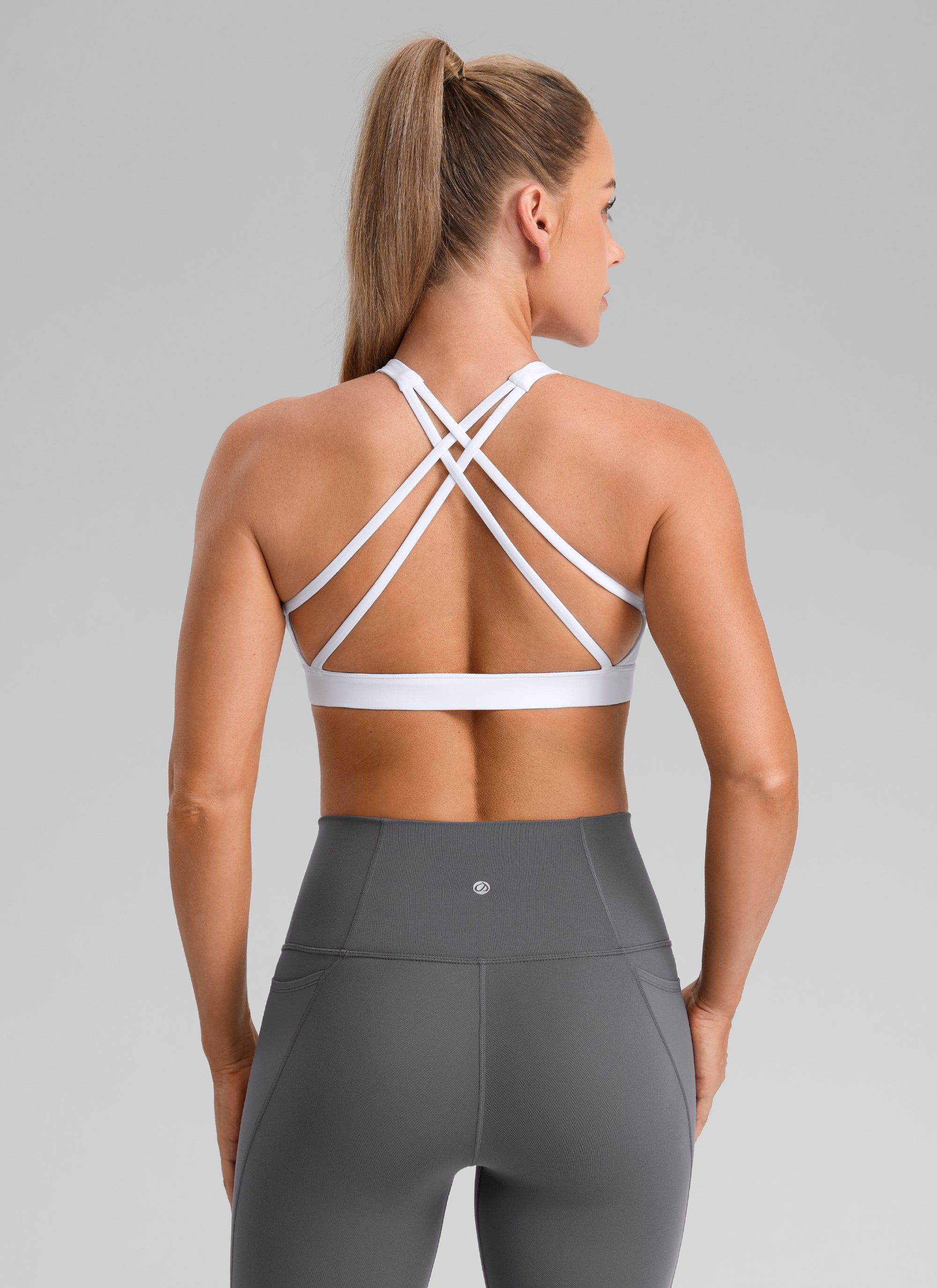 Criss Cross Back Sports Bra - Breathable Fabric, Secure Fit