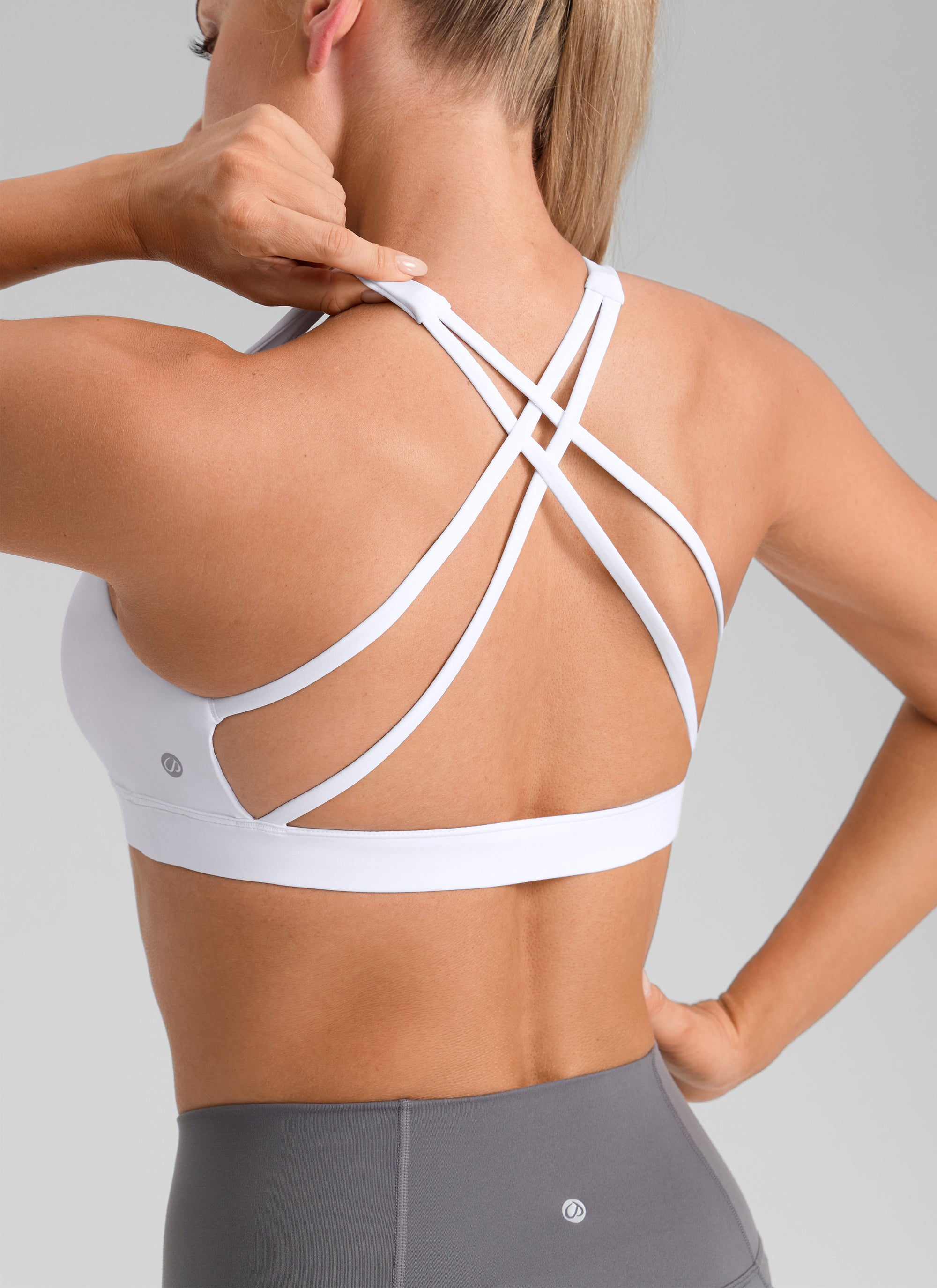 Criss Cross Back Sports Bra - Breathable Fabric, Secure Fit