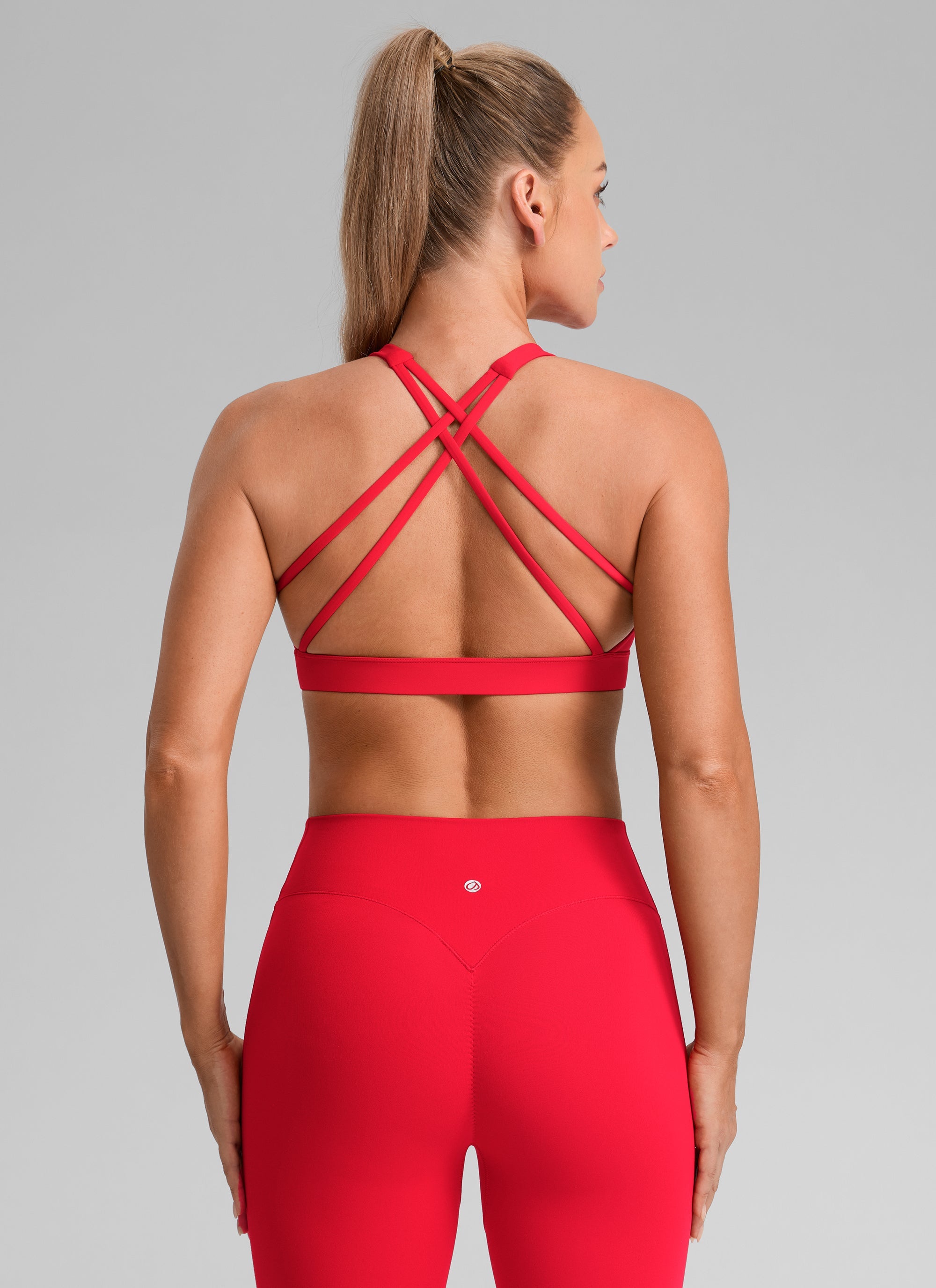 Criss Cross Back Sports Bra - Breathable Fabric, Secure Fit