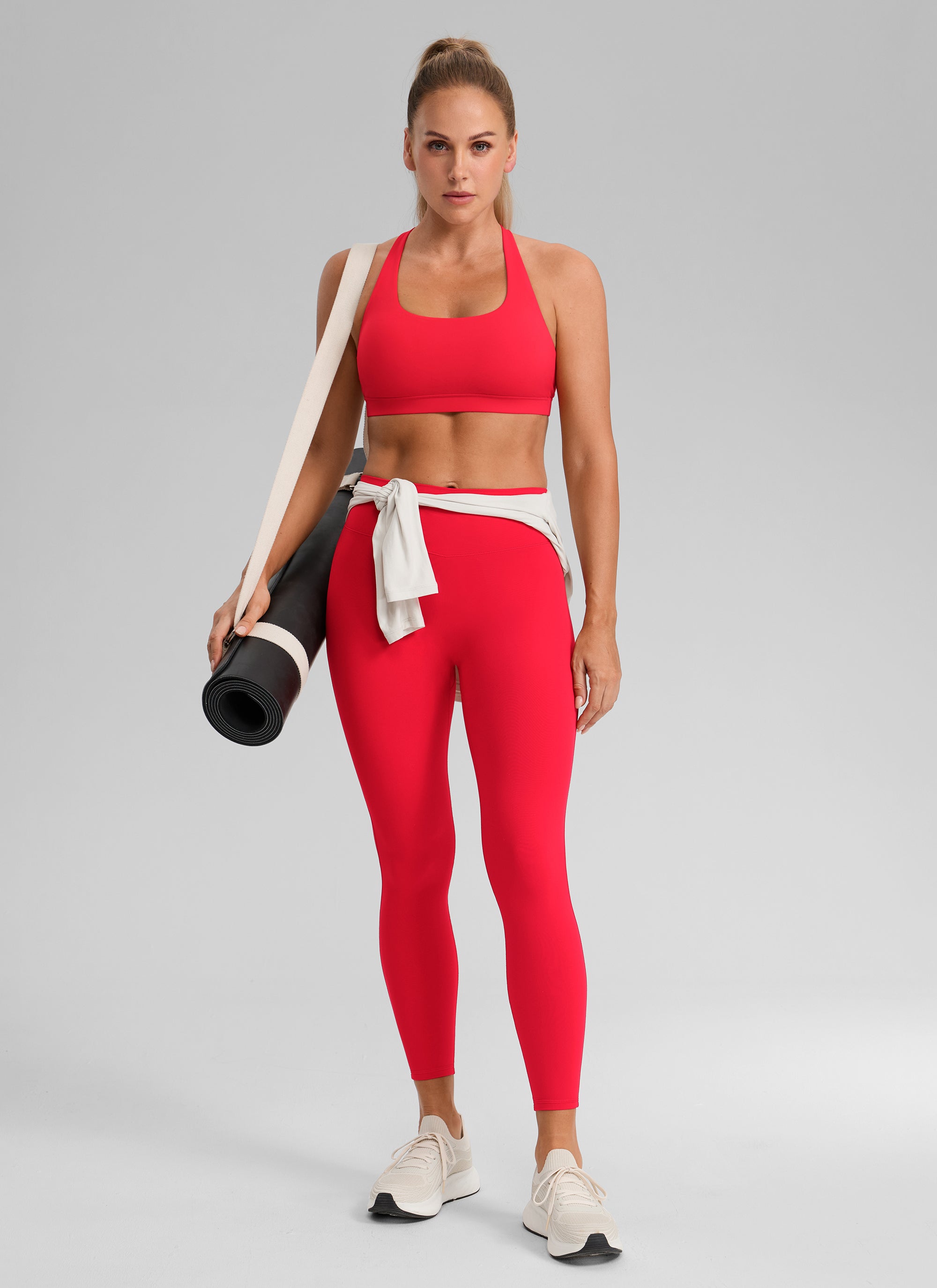 Criss Cross Back Sports Bra - Breathable Fabric, Secure Fit