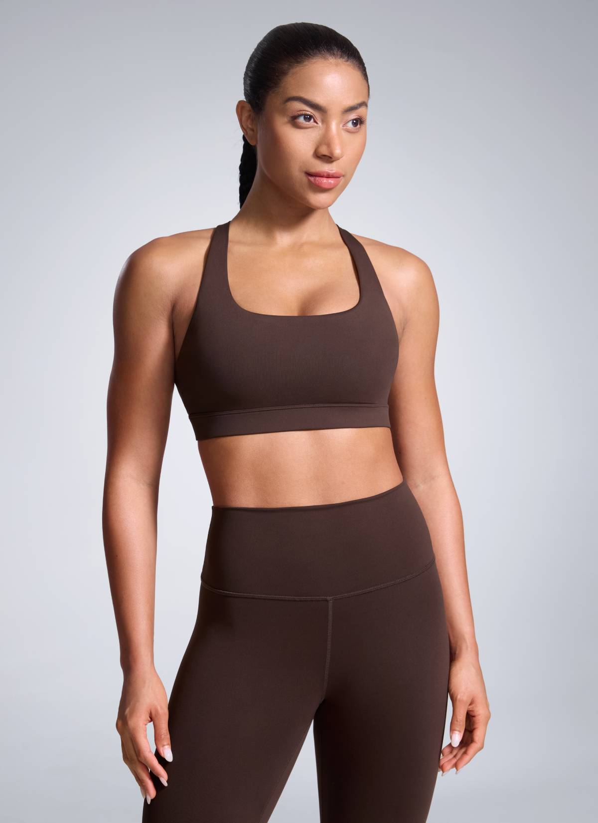 Criss Cross Back Sports Bra - Breathable Fabric, Secure Fit