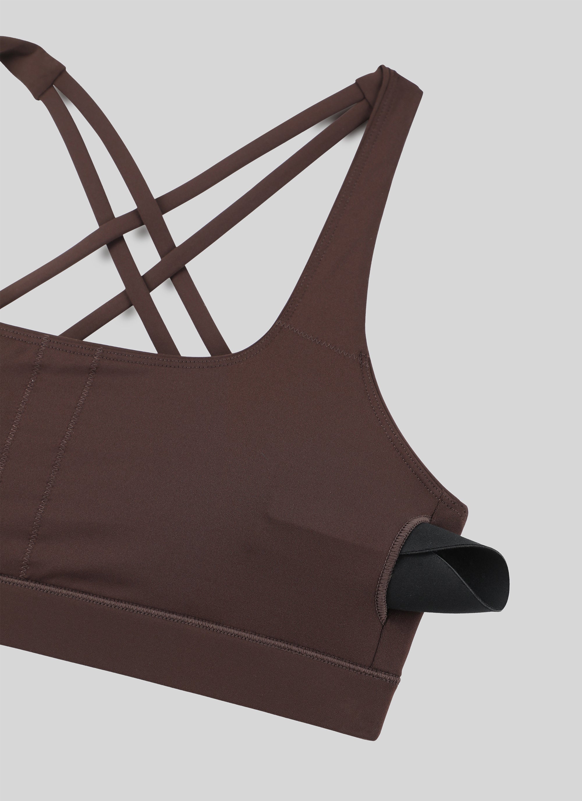 Criss Cross Back Sports Bra - Breathable Fabric, Secure Fit