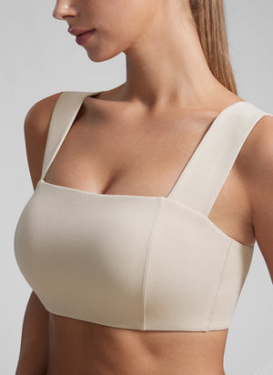 Backless Sports Bra - Open Back, Scoop Front