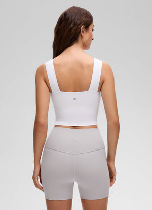 Wide Strap Bra Tank Top - Wide Straps, Built-in Support