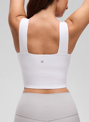 Wide Strap Bra Tank Top - Wide Straps, Built-in Support