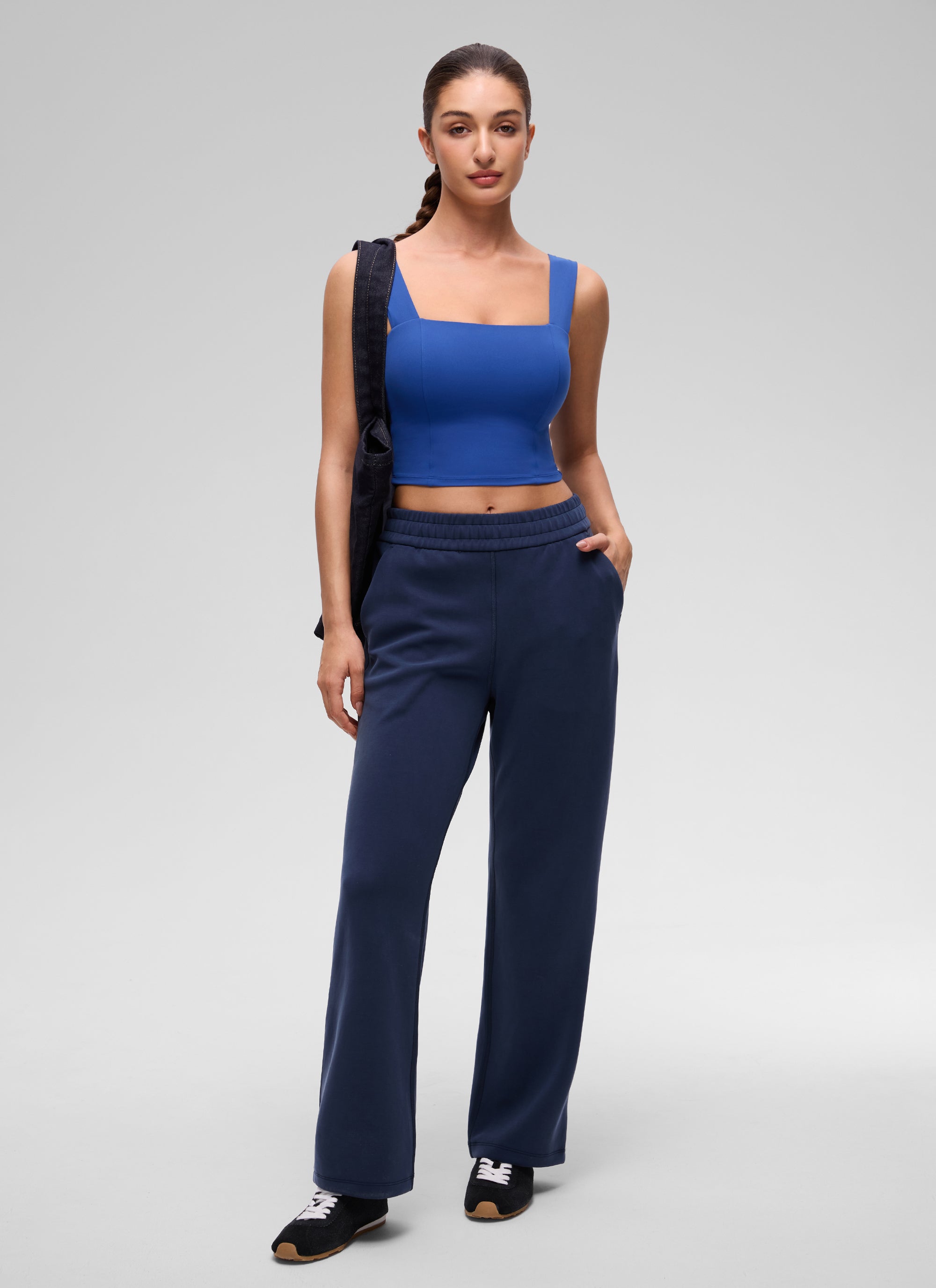 Wide Strap Bra Tank Top - Wide Straps, Built-in Support