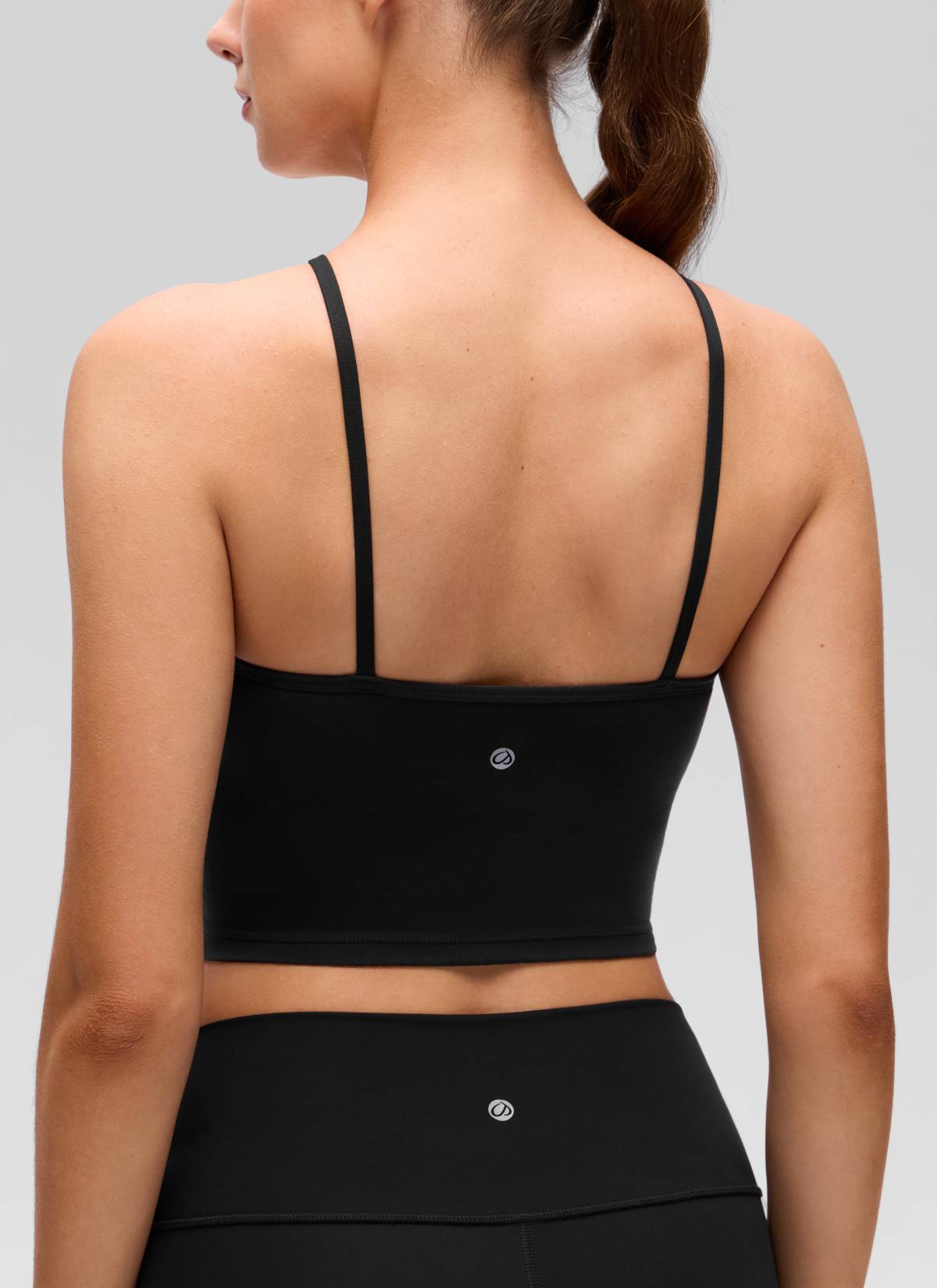 Halter Sports Bra - Cross Halter, Built-in Bra Tank