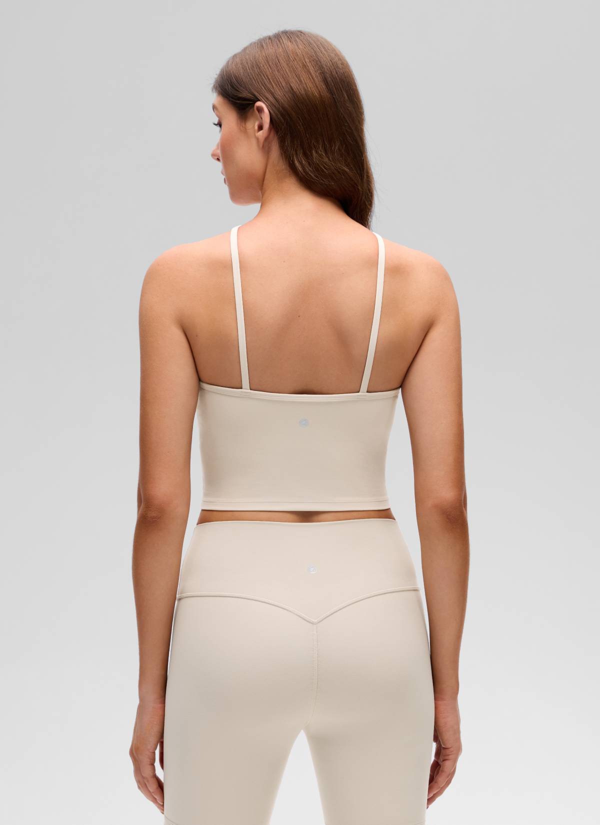 Halter Sports Bra - Cross Halter, Built-in Bra Tank