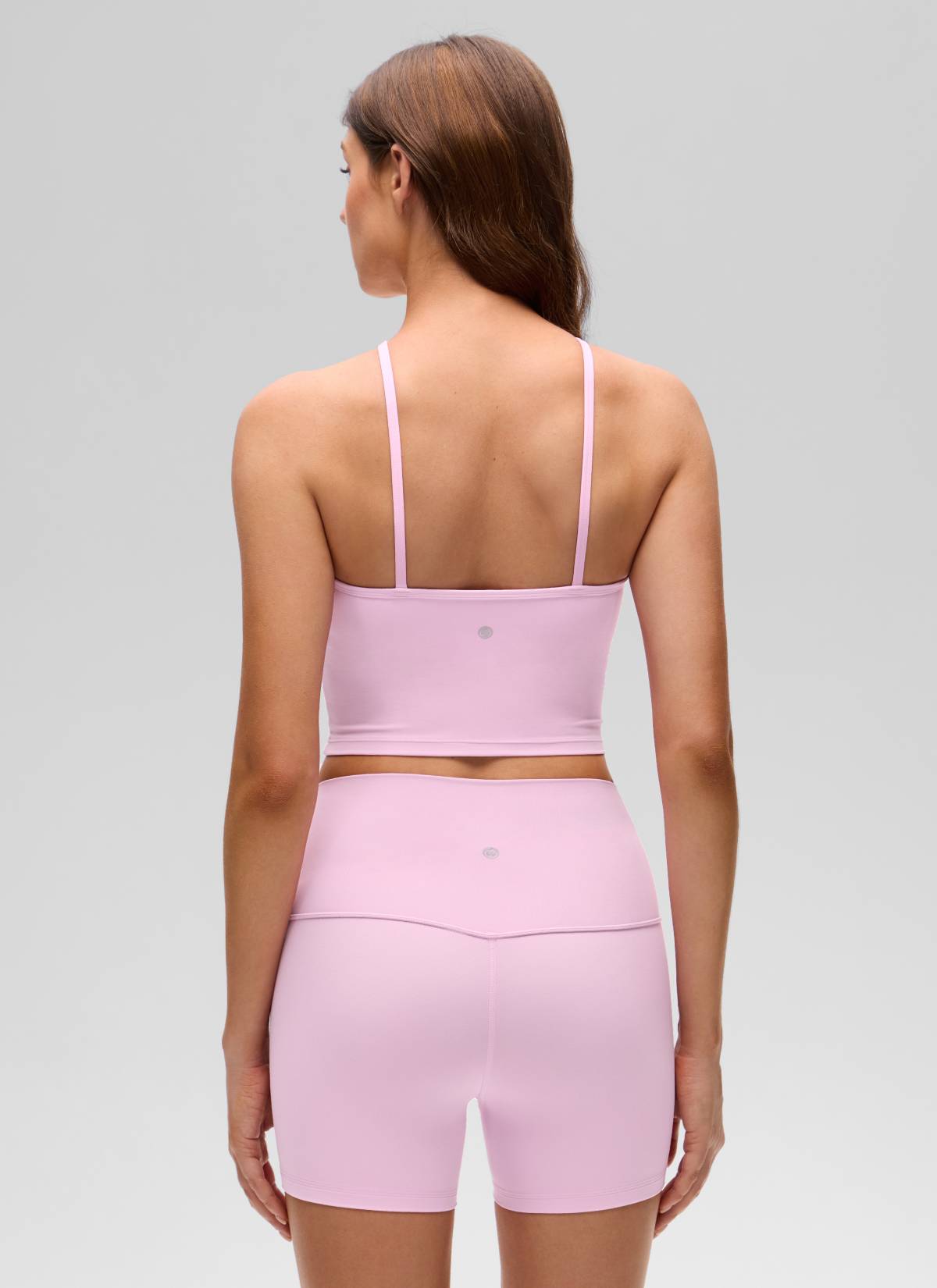 Halter Sports Bra - Cross Halter, Built-in Bra Tank