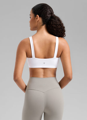 Square Neck Wide Strap Bra - Square Neck, Broad Straps