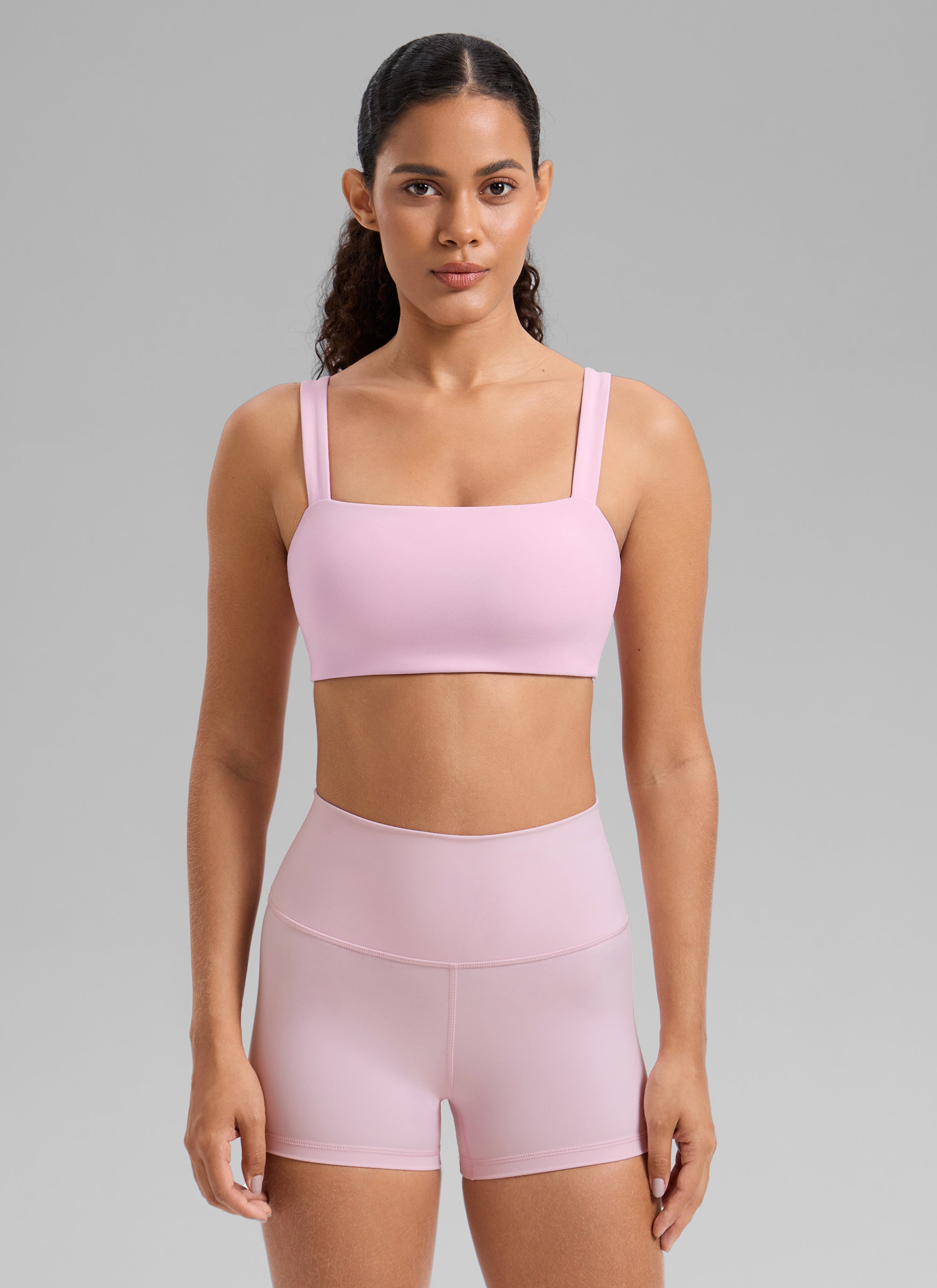 Square Neck Wide Strap Bra - Square Neck, Broad Straps