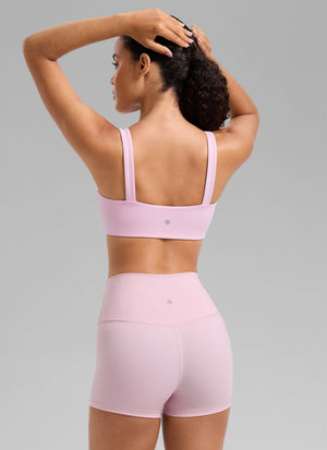 Square Neck Wide Strap Bra - Square Neck, Broad Straps