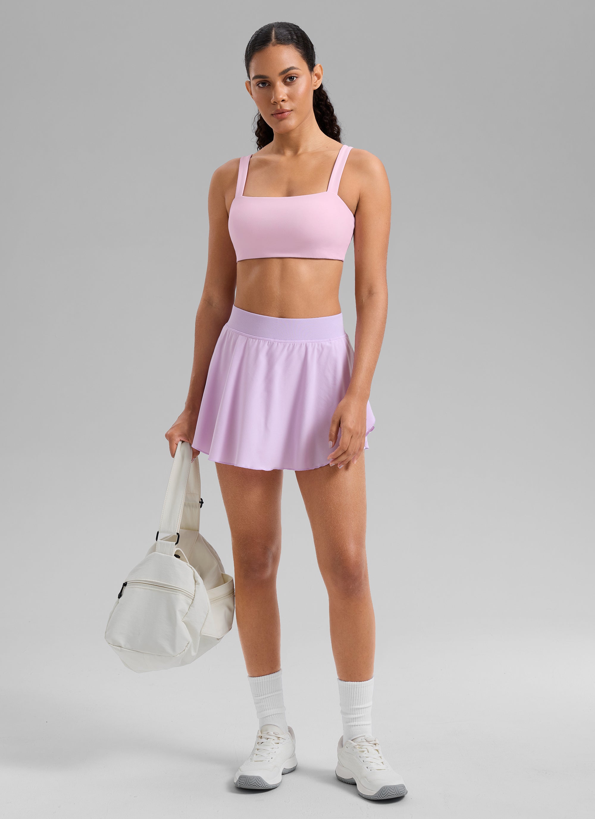 Square Neck Wide Strap Bra - Square Neck, Broad Straps