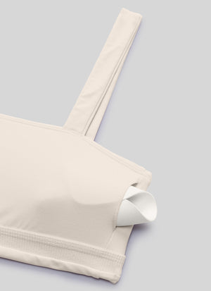 Square Neck Wide Strap Bra - Square Neck, Broad Straps