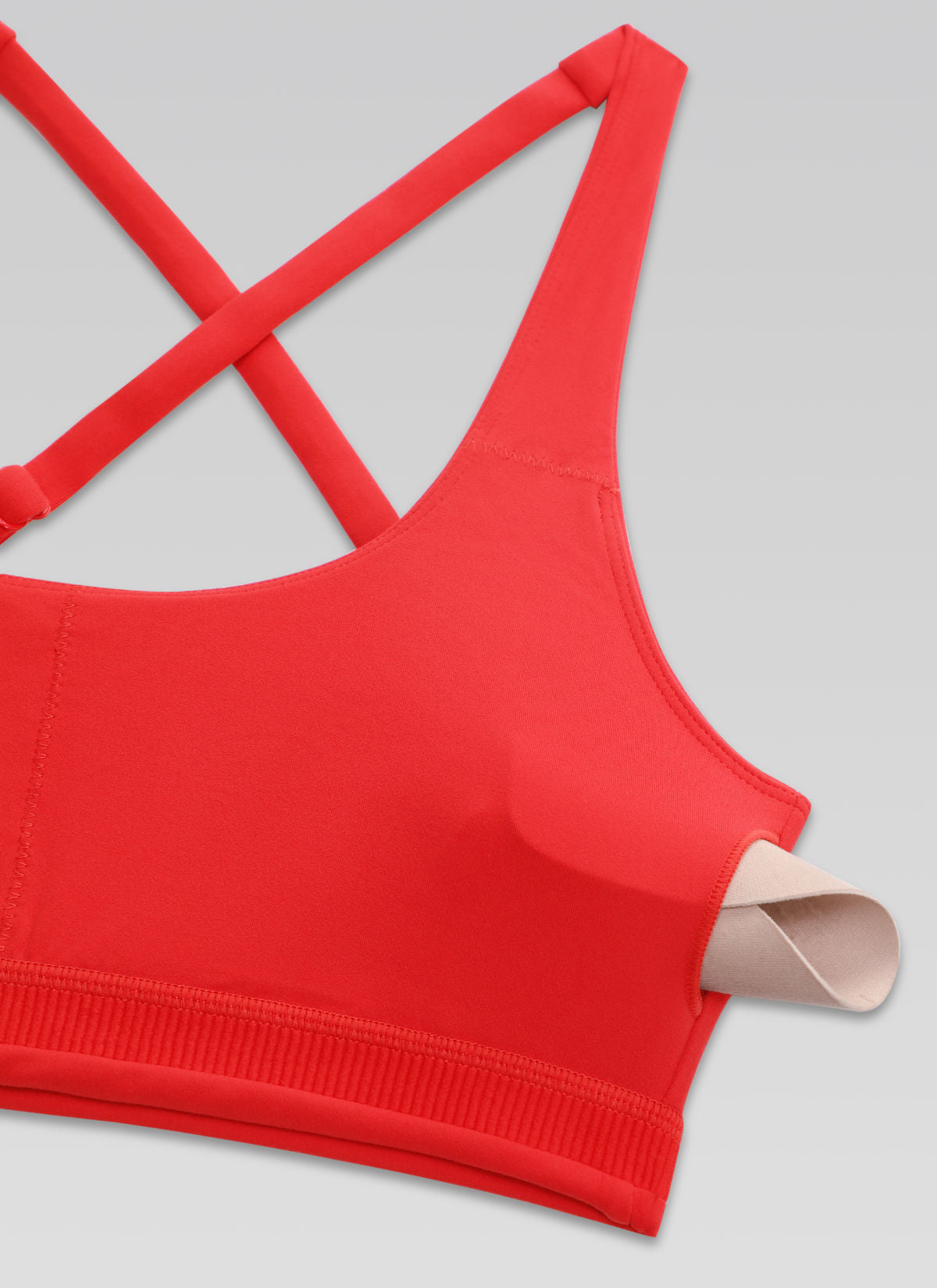 U Neck Cross Back Bra - U Neck, Cross Back
