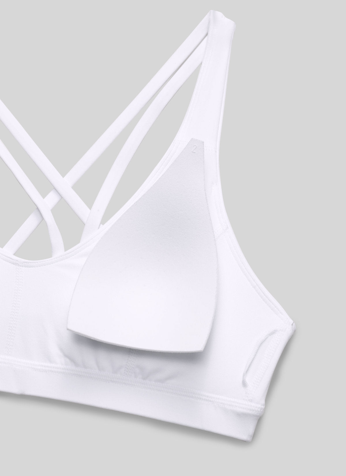 Low Cut Strappy Bra - Low Neckline, Strappy Design
