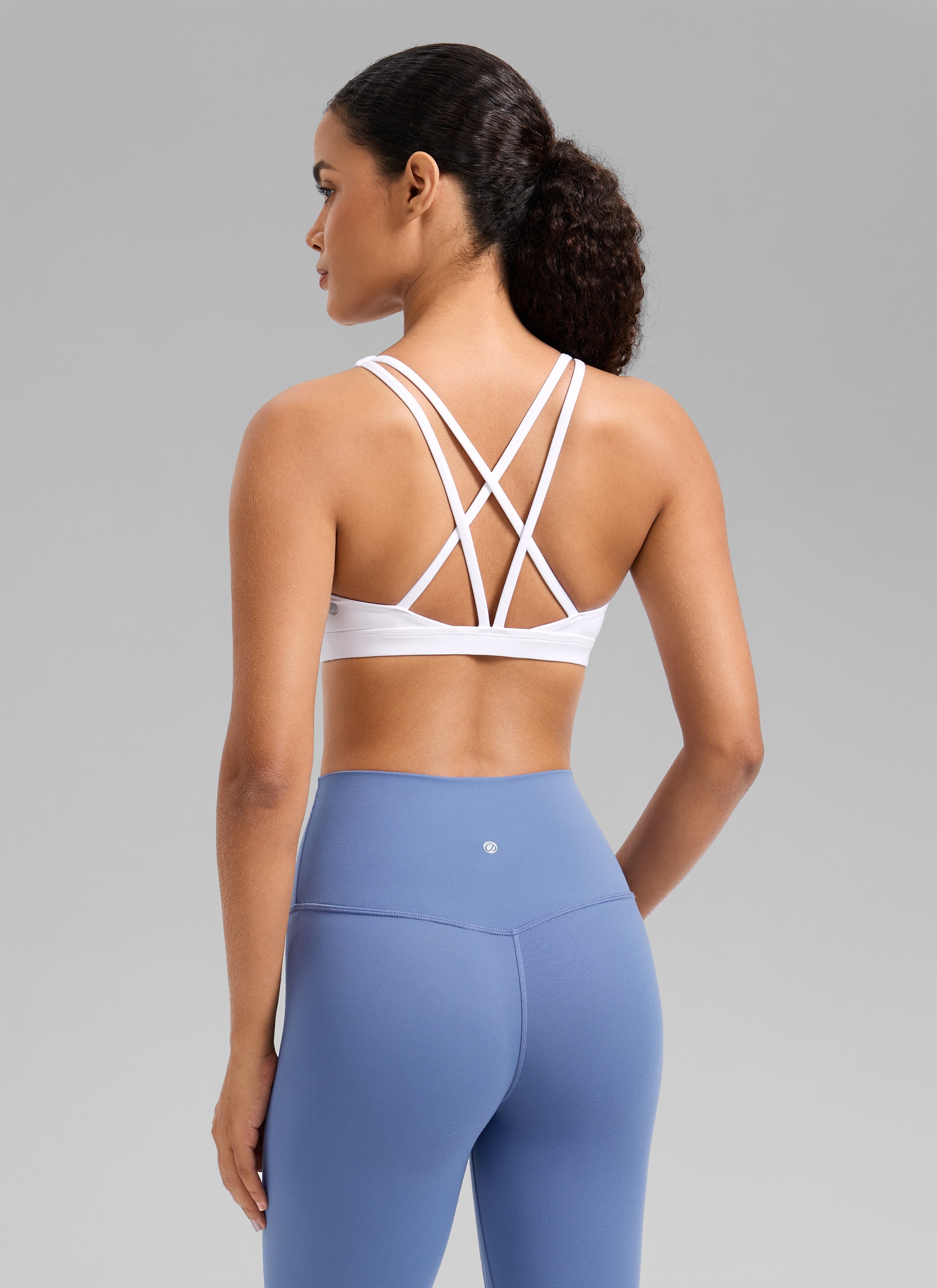 Low Cut Strappy Bra - Low Neckline, Strappy Design