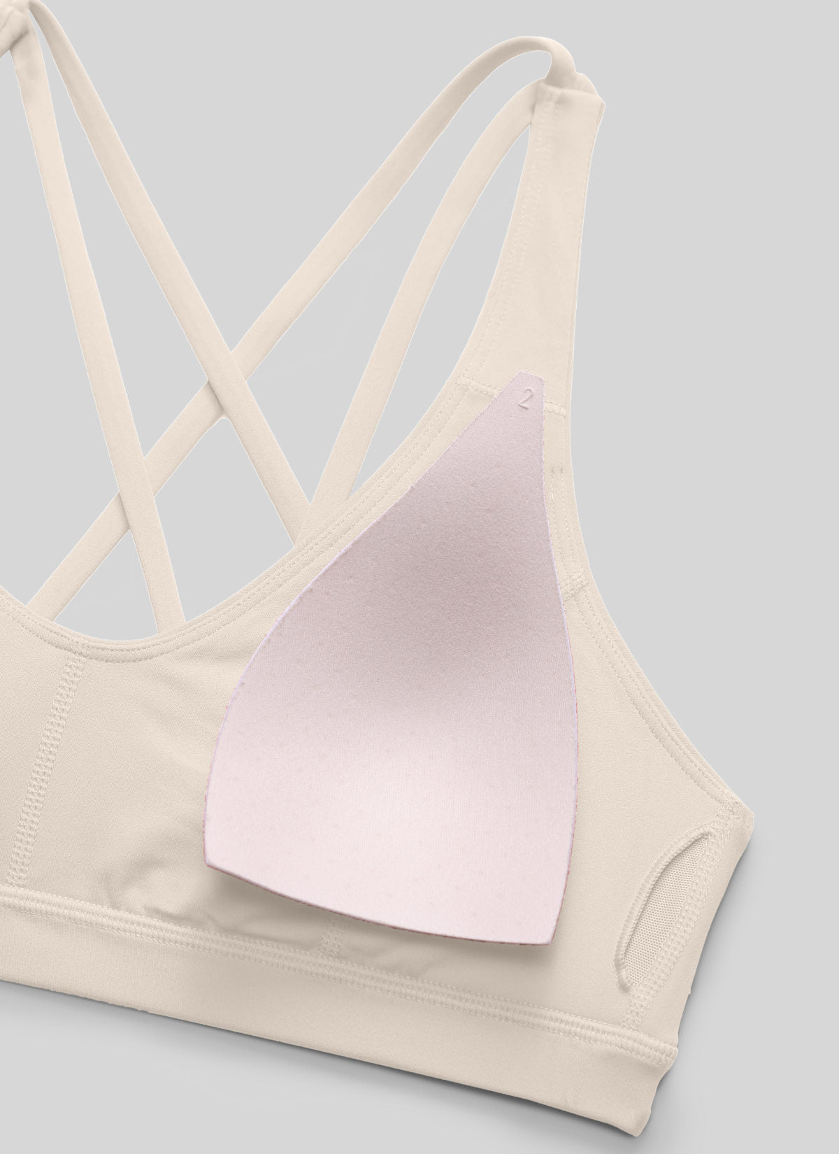 Low Cut Strappy Bra - Low Neckline, Strappy Design