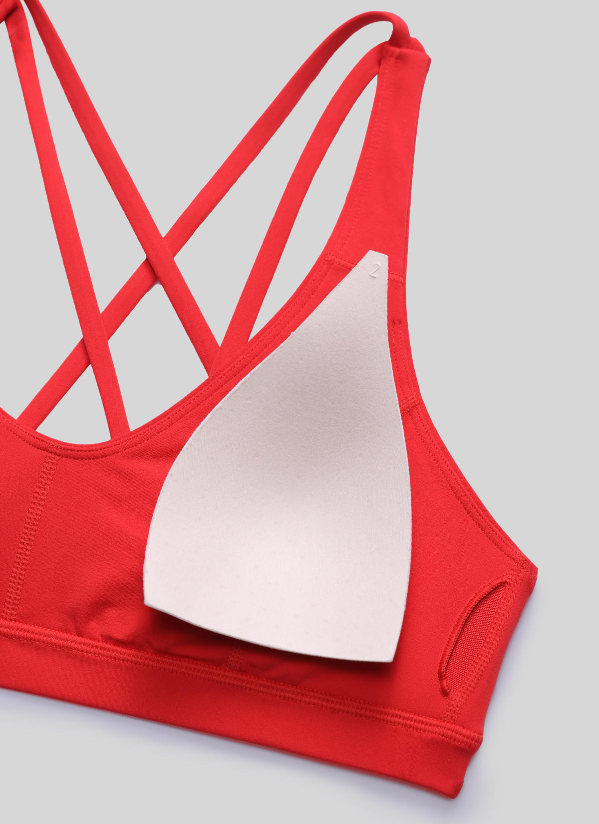Low Cut Strappy Bra - Low Neckline, Strappy Design