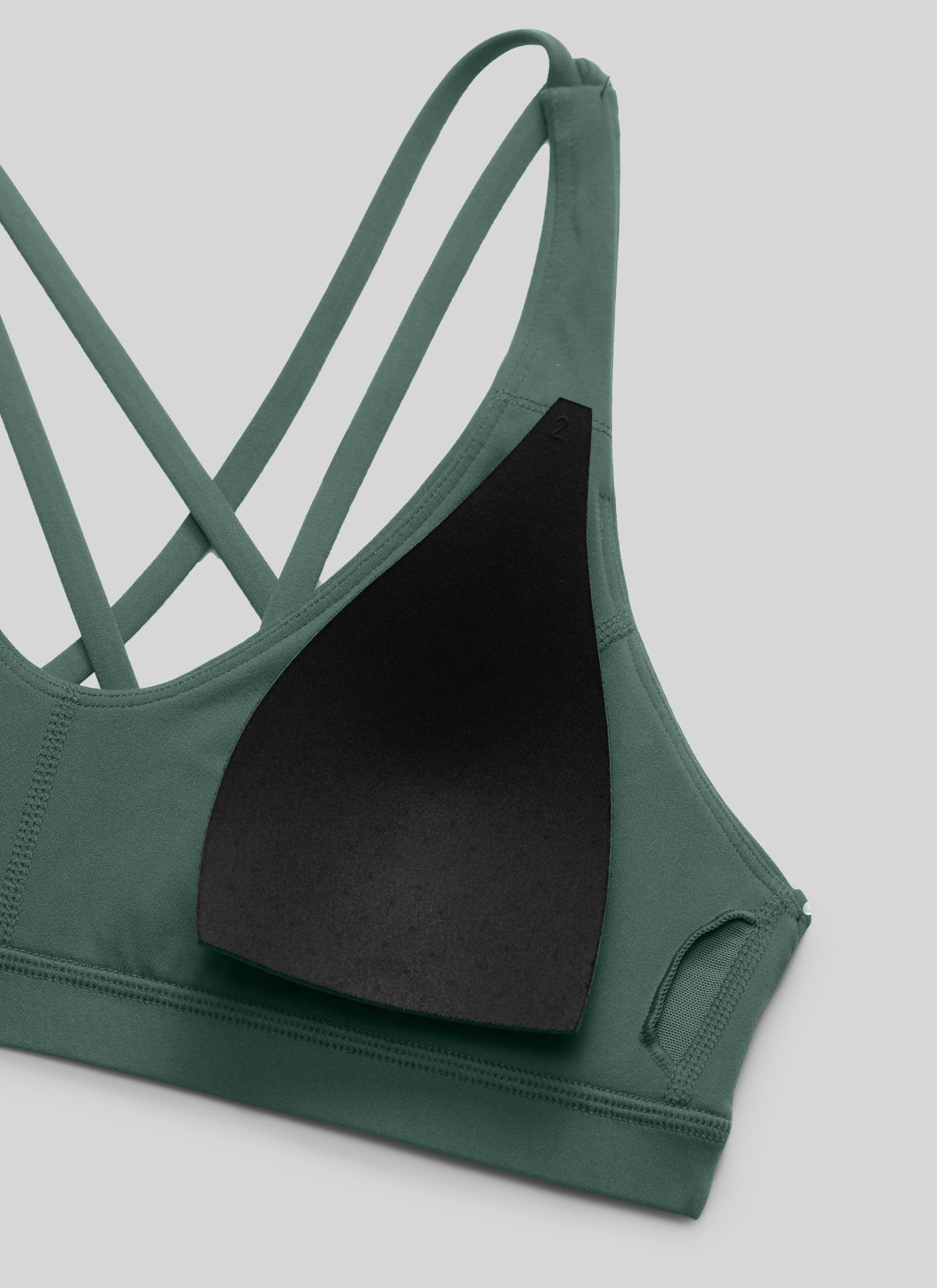 Low Cut Strappy Bra - Low Neckline, Strappy Design