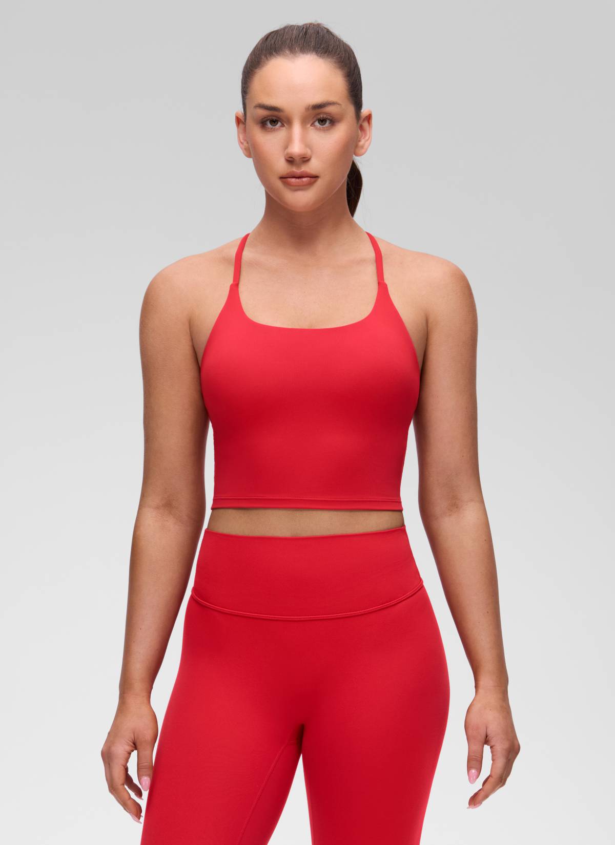 Cross Back Bra Tank Top - Twist Cross Back, Built-in Support