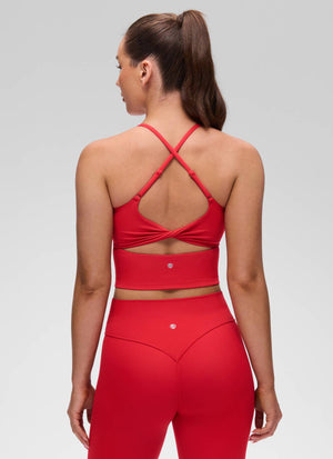 Cross Back Bra Tank Top - Twist Cross Back, Built-in Support