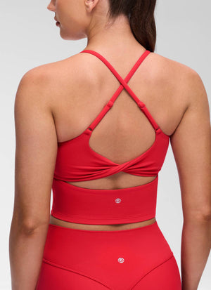 Cross Back Bra Tank Top - Twist Cross Back, Built-in Support