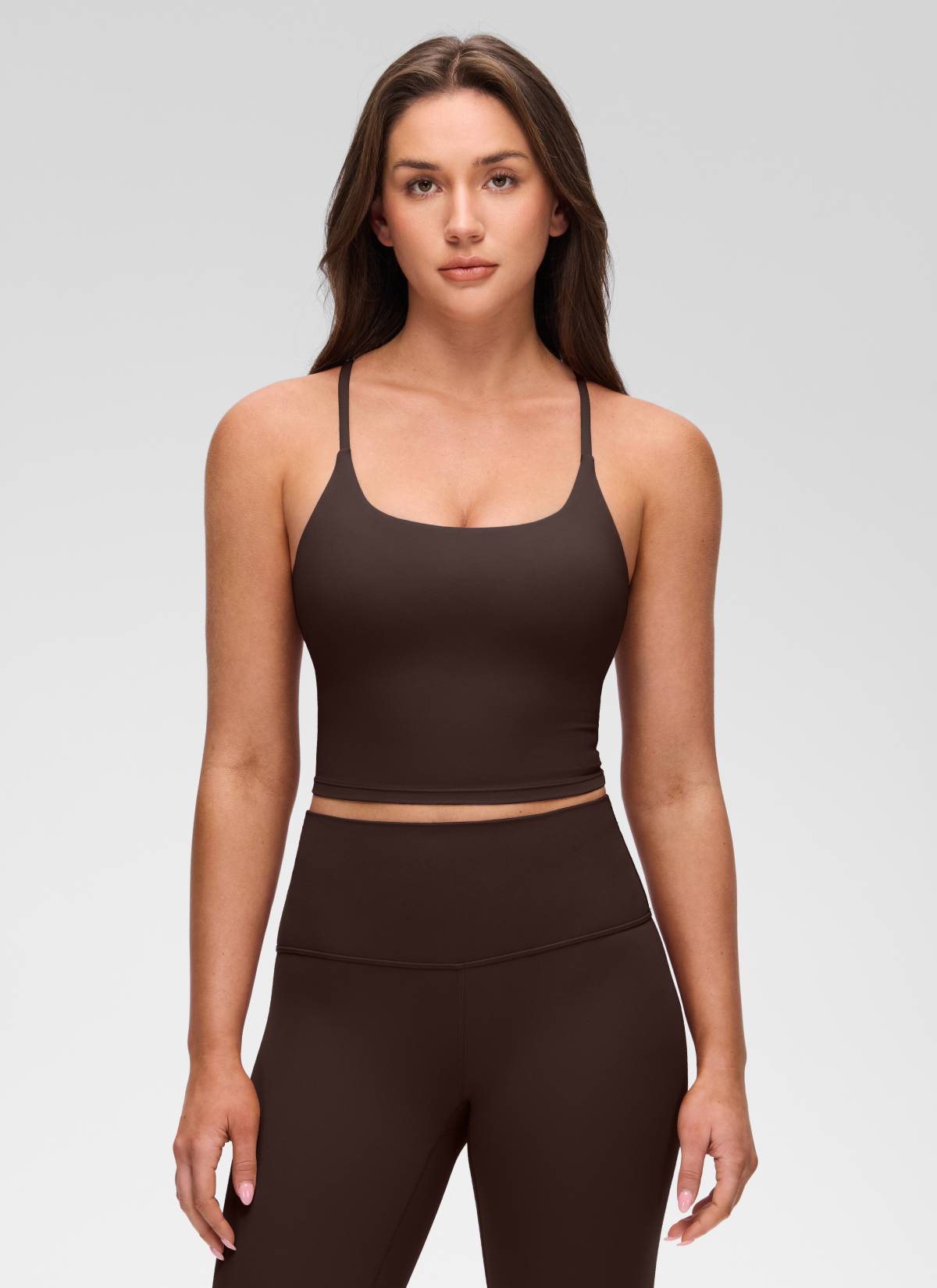 Cross Back Bra Tank Top - Twist Cross Back, Built-in Support