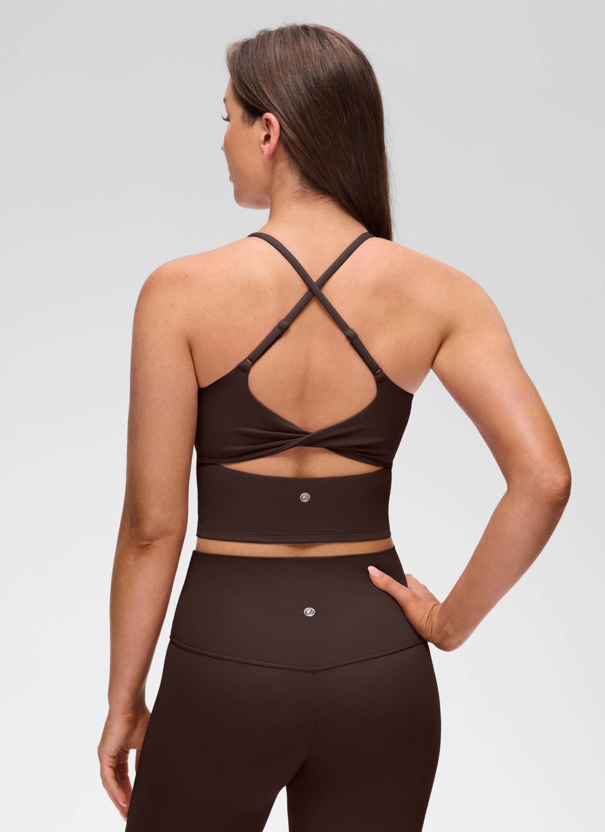 Cross Back Bra Tank Top - Twist Cross Back, Built-in Support