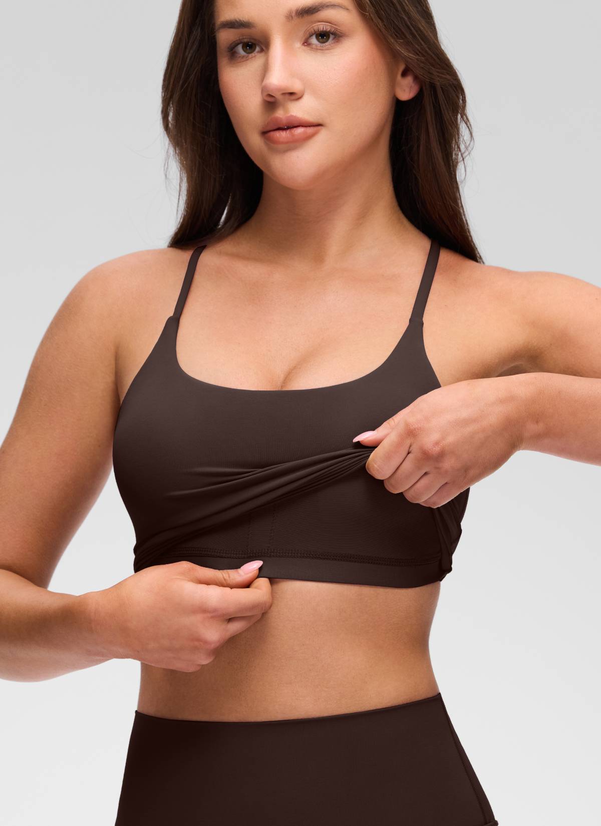 Cross Back Bra Tank Top - Twist Cross Back, Built-in Support