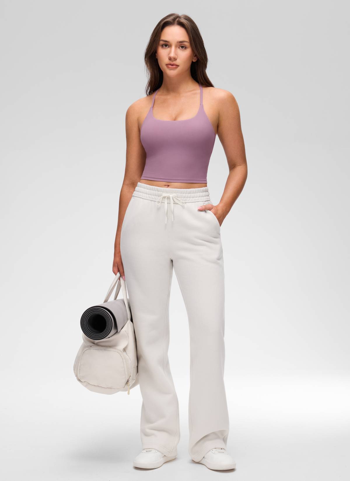 Cross Back Bra Tank Top - Twist Cross Back, Built-in Support