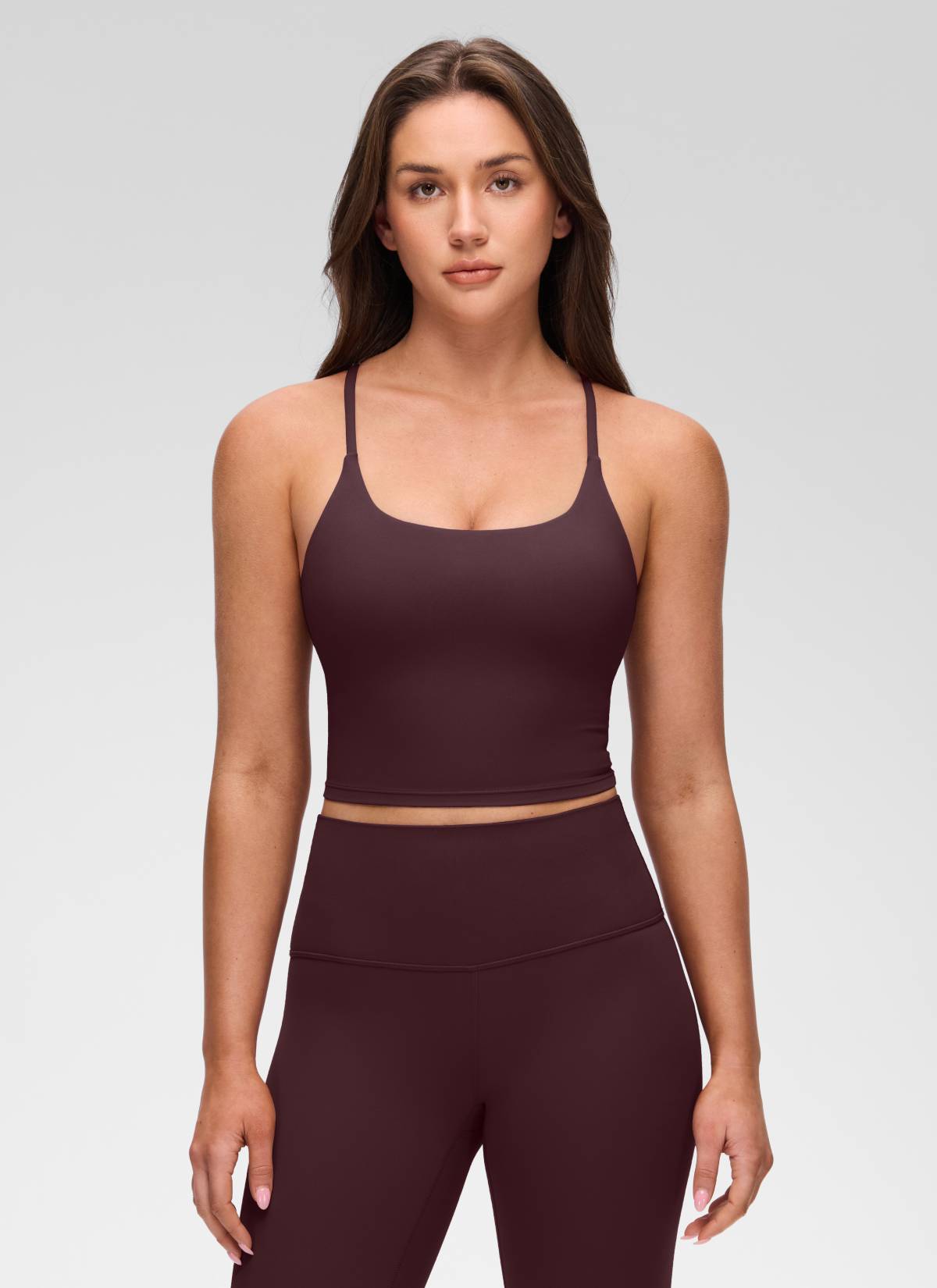 Cross Back Bra Tank Top - Twist Cross Back, Built-in Support