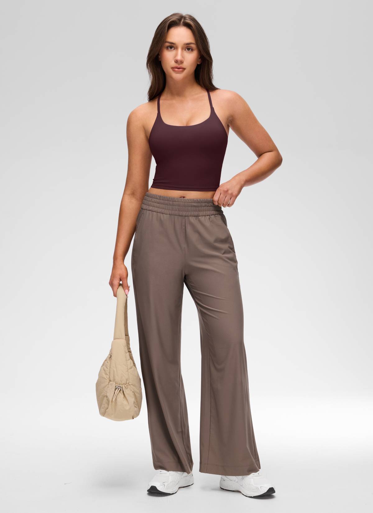 Cross Back Bra Tank Top - Twist Cross Back, Built-in Support