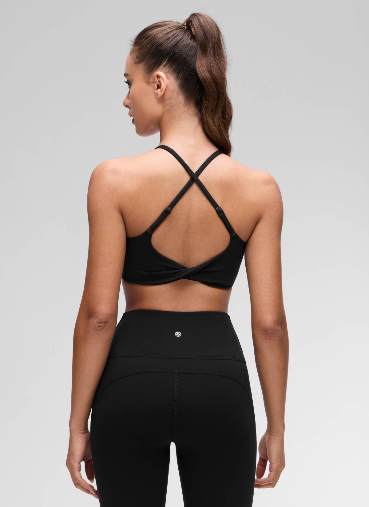 Cross Back Sports Bra - Twist Design, Secure Hold